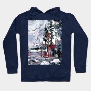 Winter Lake Scenery Hoodie